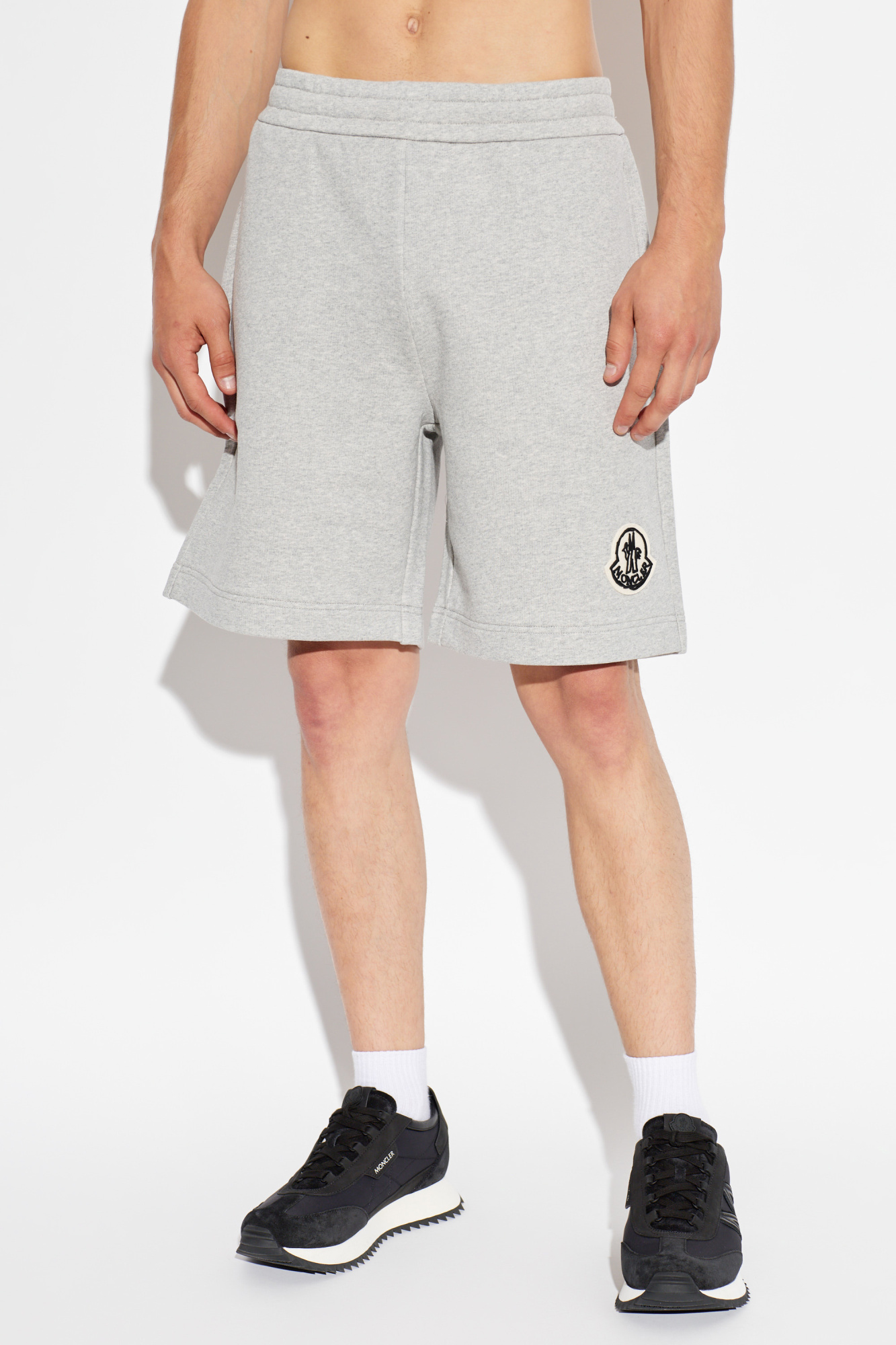 Grey Sweat shorts with logo Moncler - Vitkac AS